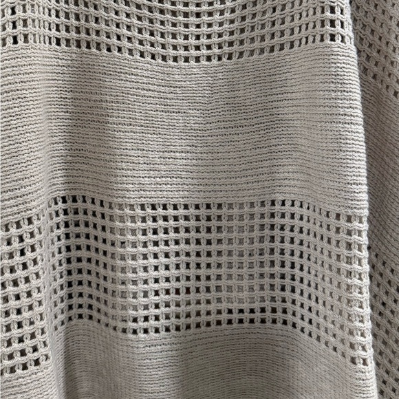 Do Everything in Love Anthropologie Beige Knit Boho Cottagecore  Poncho Sweater - Picture 3 of 8